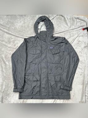 Patagonia Torrentshell Parka Jacket Mens M Gray Full Zip H2NO Waterproof 27070